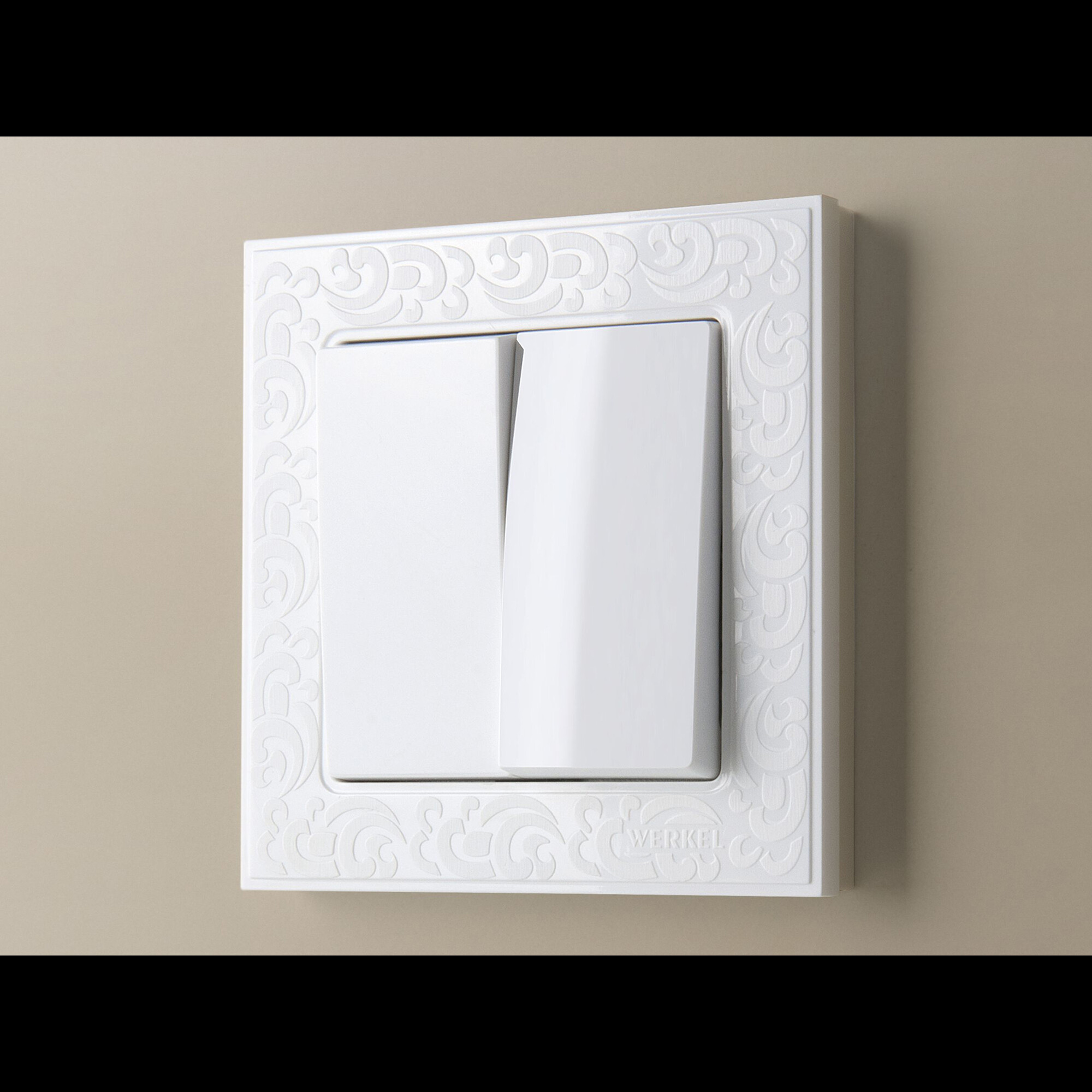 Выключатель двухклавишный (белый) / WL01-SW-2G (распродажа)