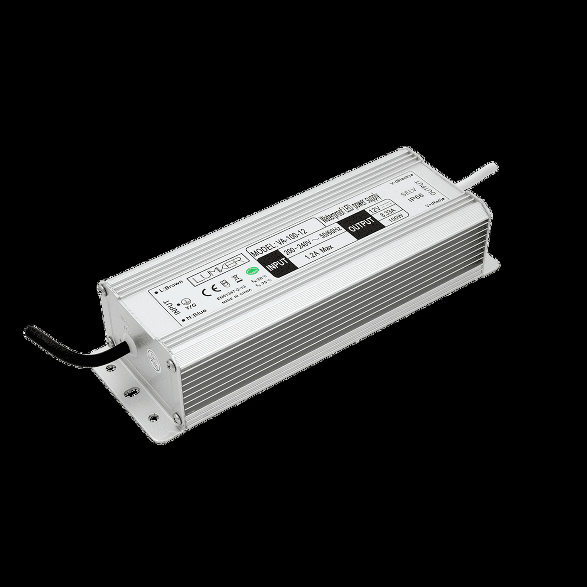 Блок питания Al Блок питания LTPW, 100 W Влагозащитный IP66, 12 V, 3 года гарантии SWG (распродажа)