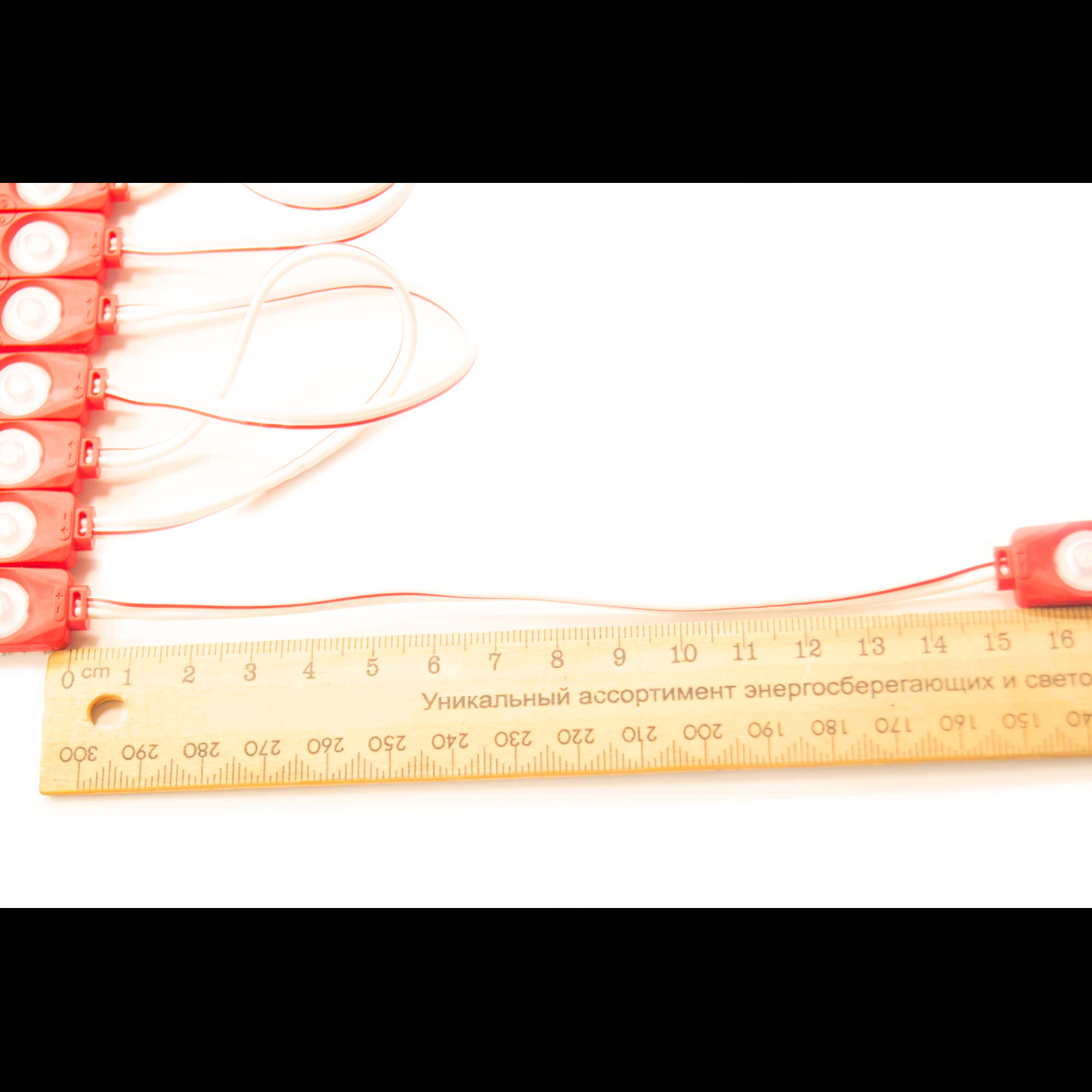 Модуль светодиодный 2 SMD 2835 1Вт 70Лм Красный (с линзой 160) 3M -1шт. SignImpress