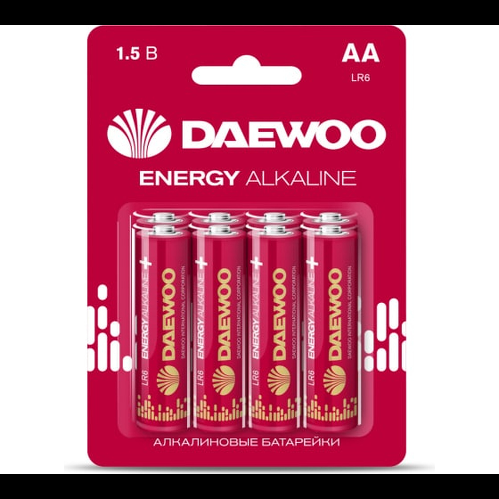 Щелочные батарейки LR 6 DAEWOO Energy Alkaline BL-8