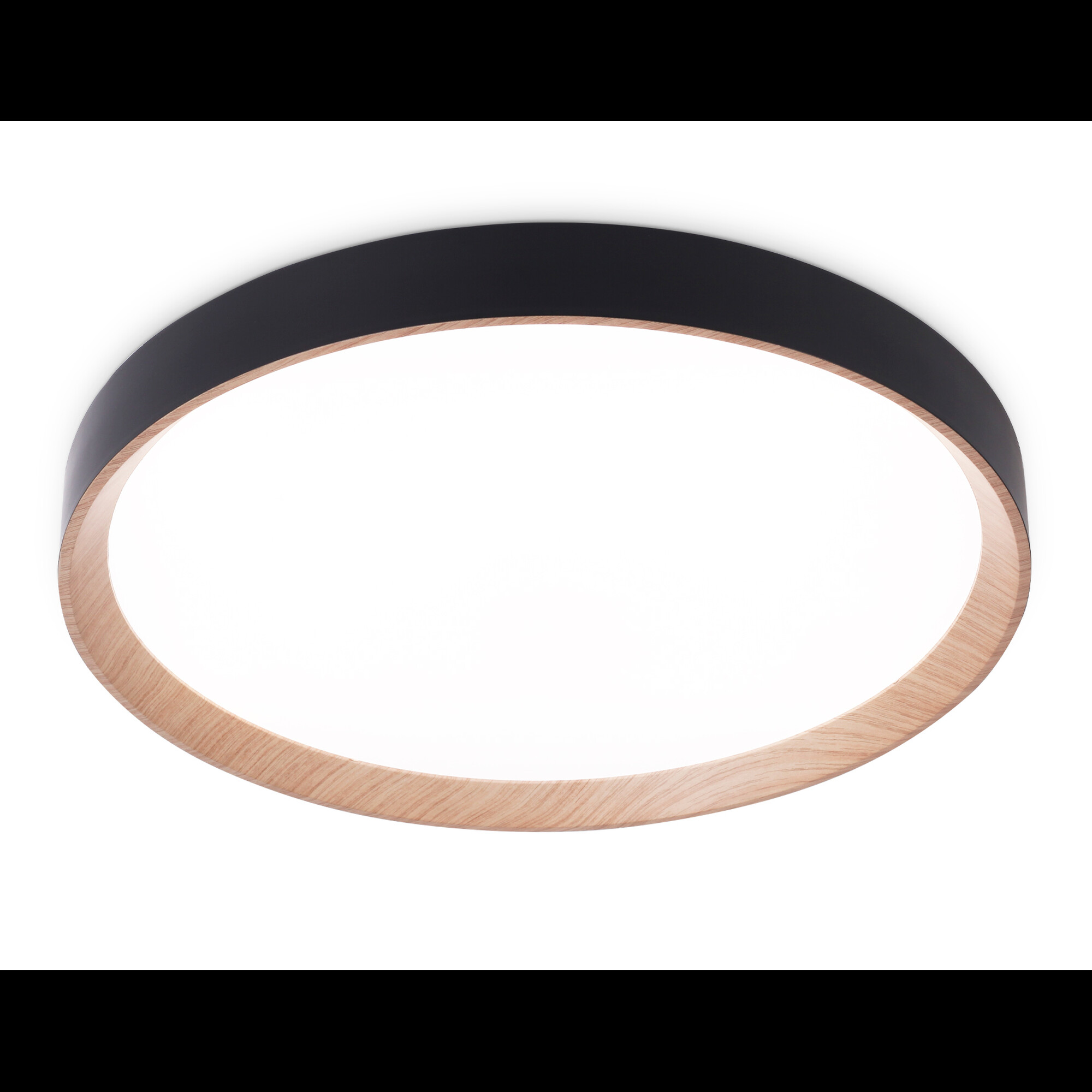 Потолочный светильник черный/светлое дерево IP20 60W D490*80 (ПДУ ИК) Ambrella light