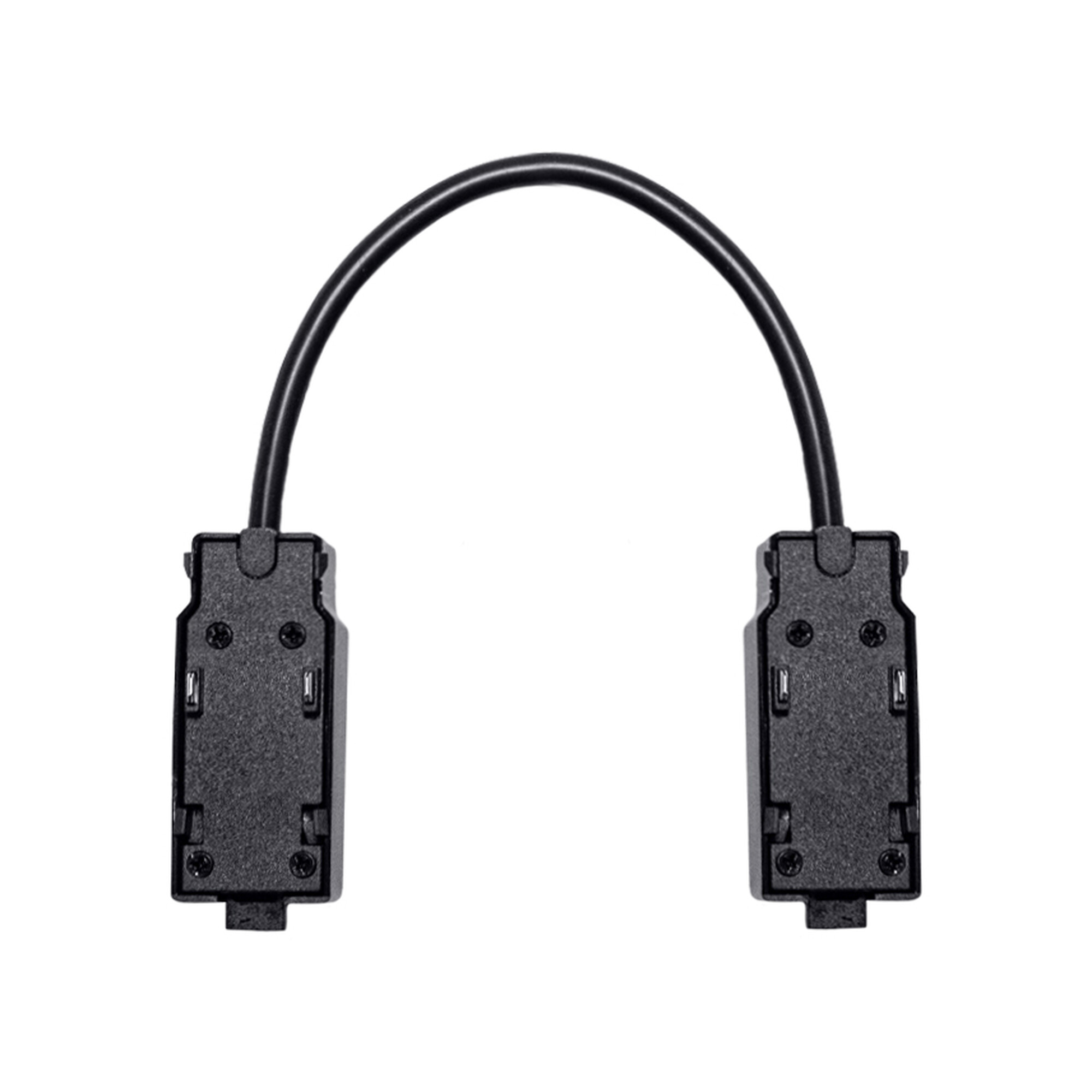 Коннектор питания 16см для соединения шинопровода однофазного магнитного Ultra Чёрный SignImpress