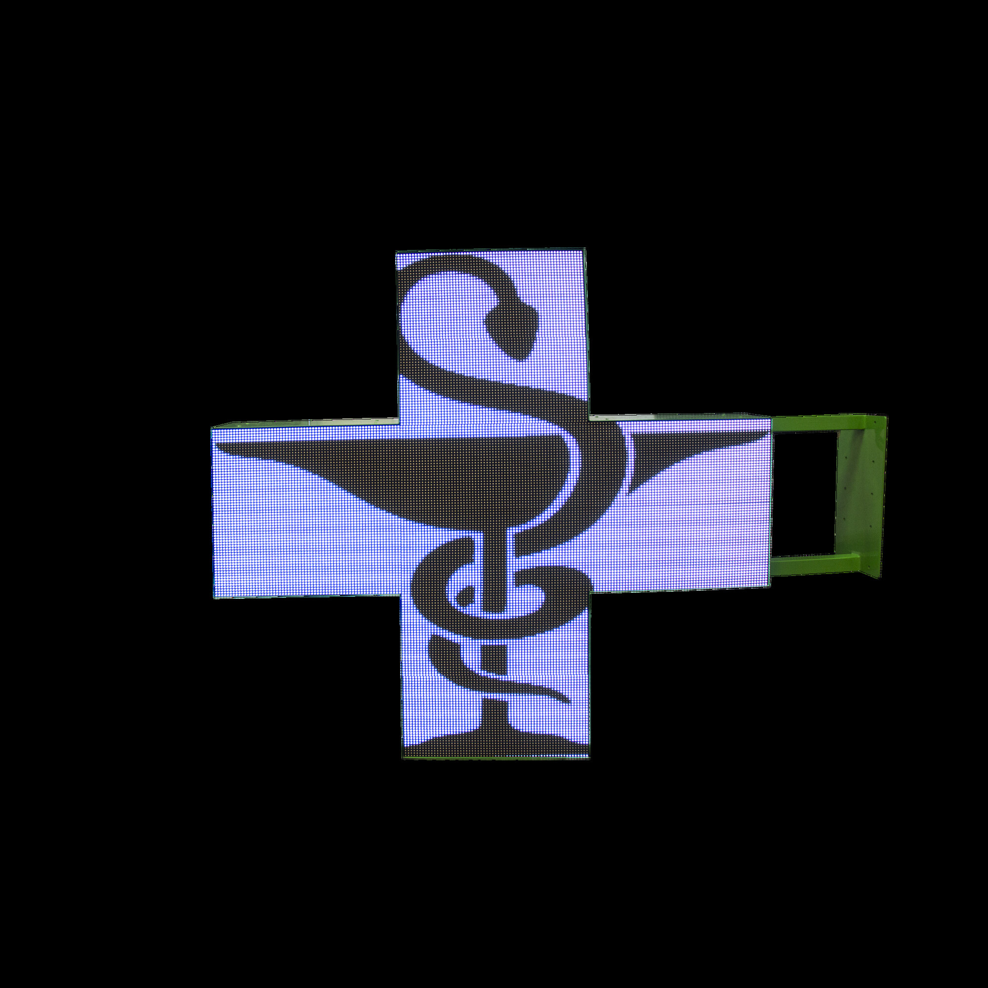 Крест аптечный светодиодный двухсторонний с шагом пикселей 8мм SignImpress