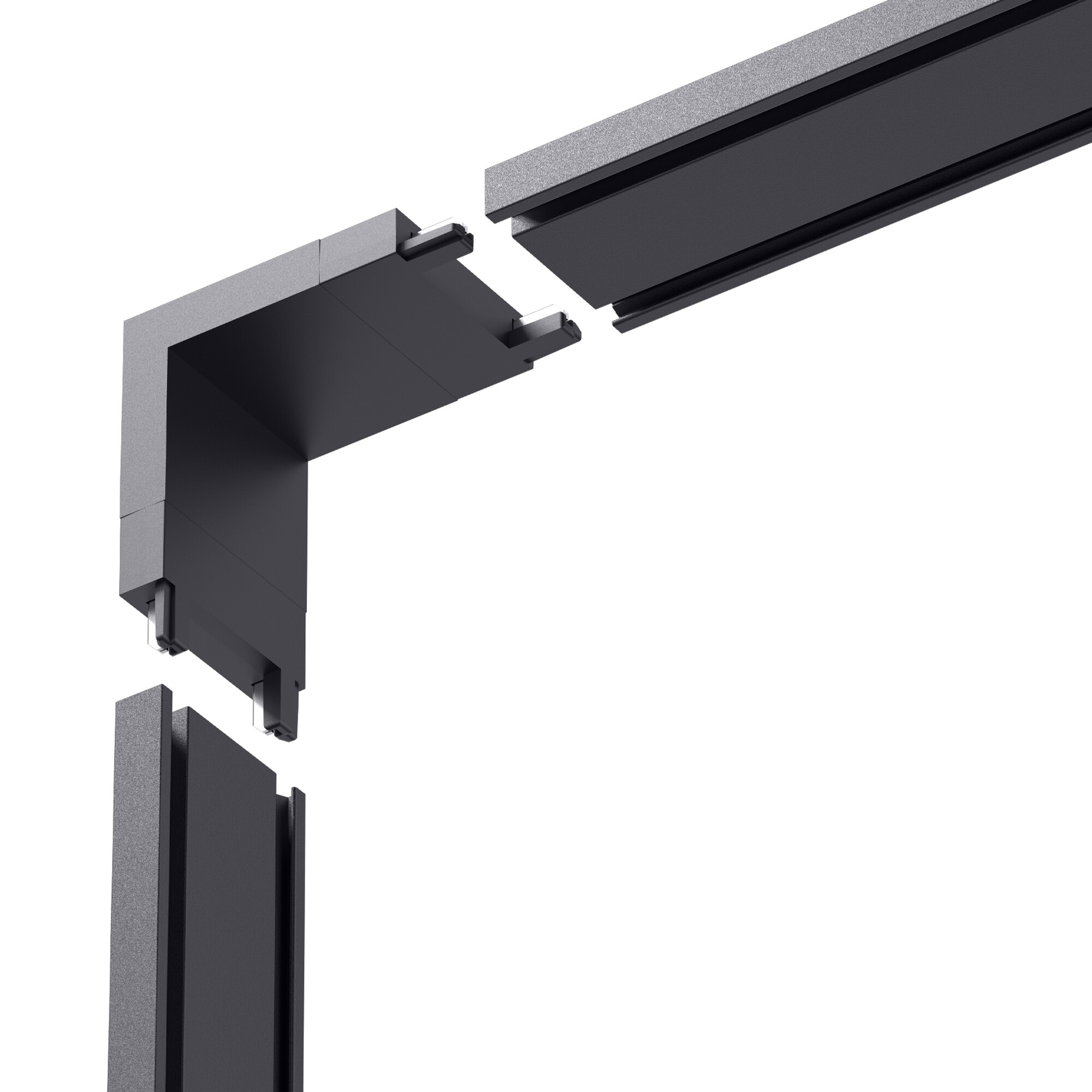 Шинопровод 1фаза накладной Ultra Thin 24/48В для магнитных треков Чёрный 3м SignImpress