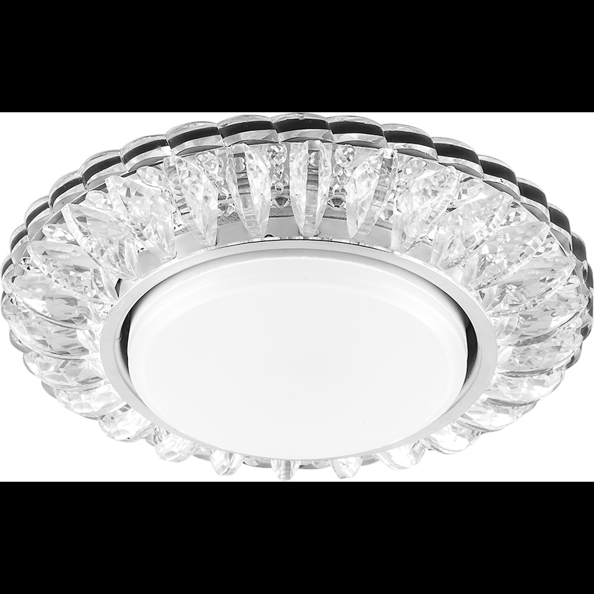 Светильник встраиваемый с подсветкой CD4026 GX53 4000K 11W прозрачный хром Feron