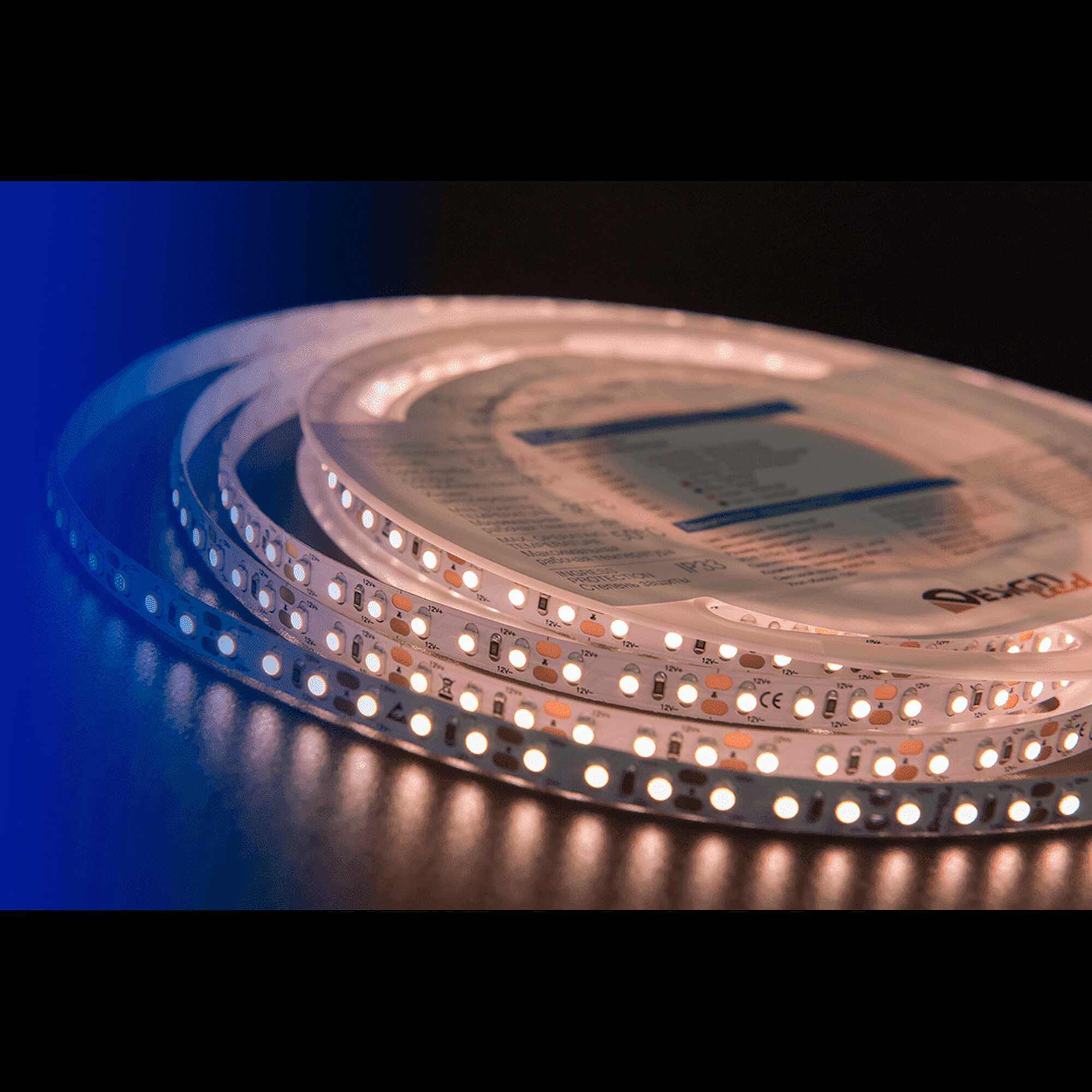 Лента светодиодная LUX3528 120LED/м 9,6Вт/м 12В IP33 Цвет:Теплый белый (2700K) (1метр) SWG