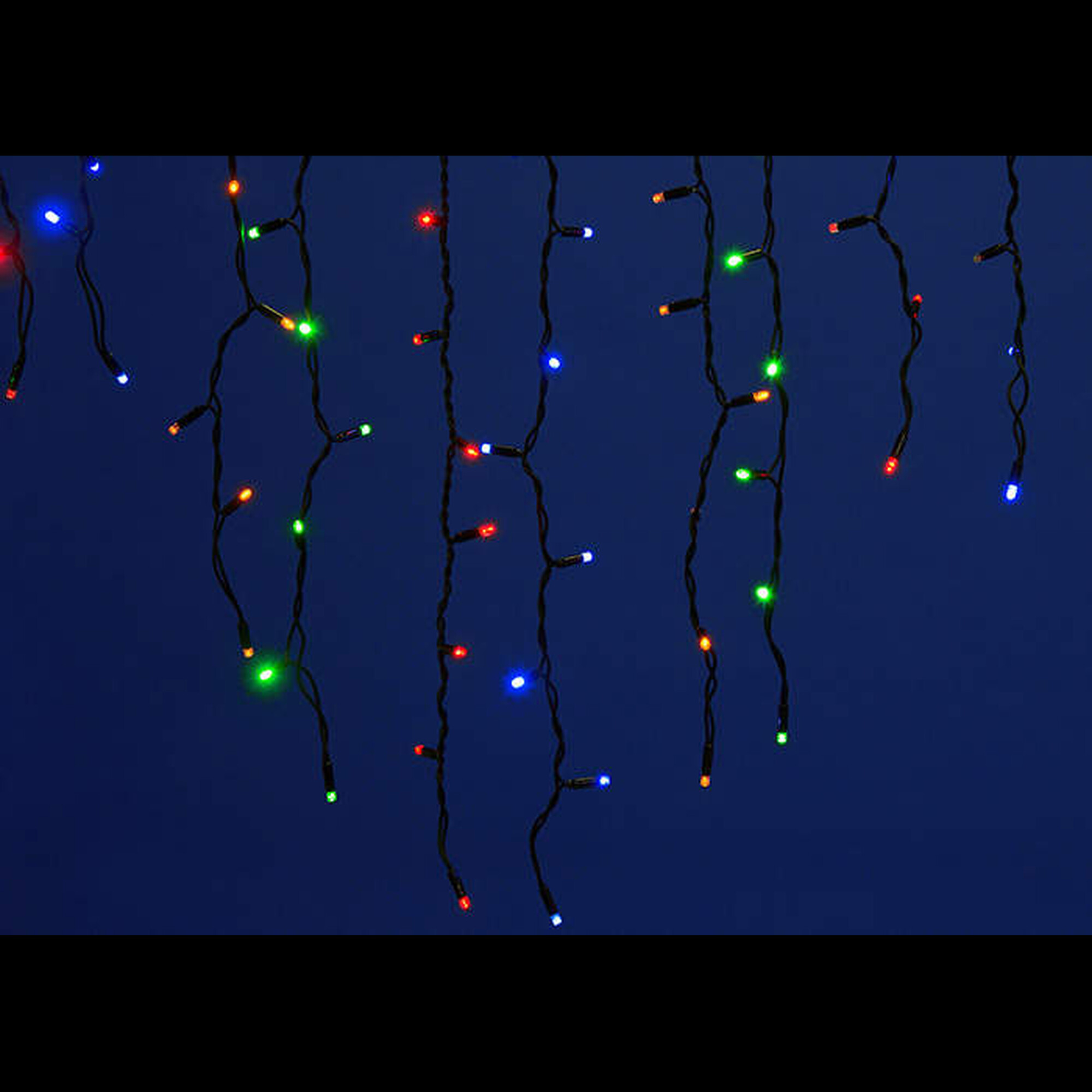 Бахрома светодиодная с эф.мерцания 200led TBK WARM WHITE IP67 3*0,7 провод черный Uniel