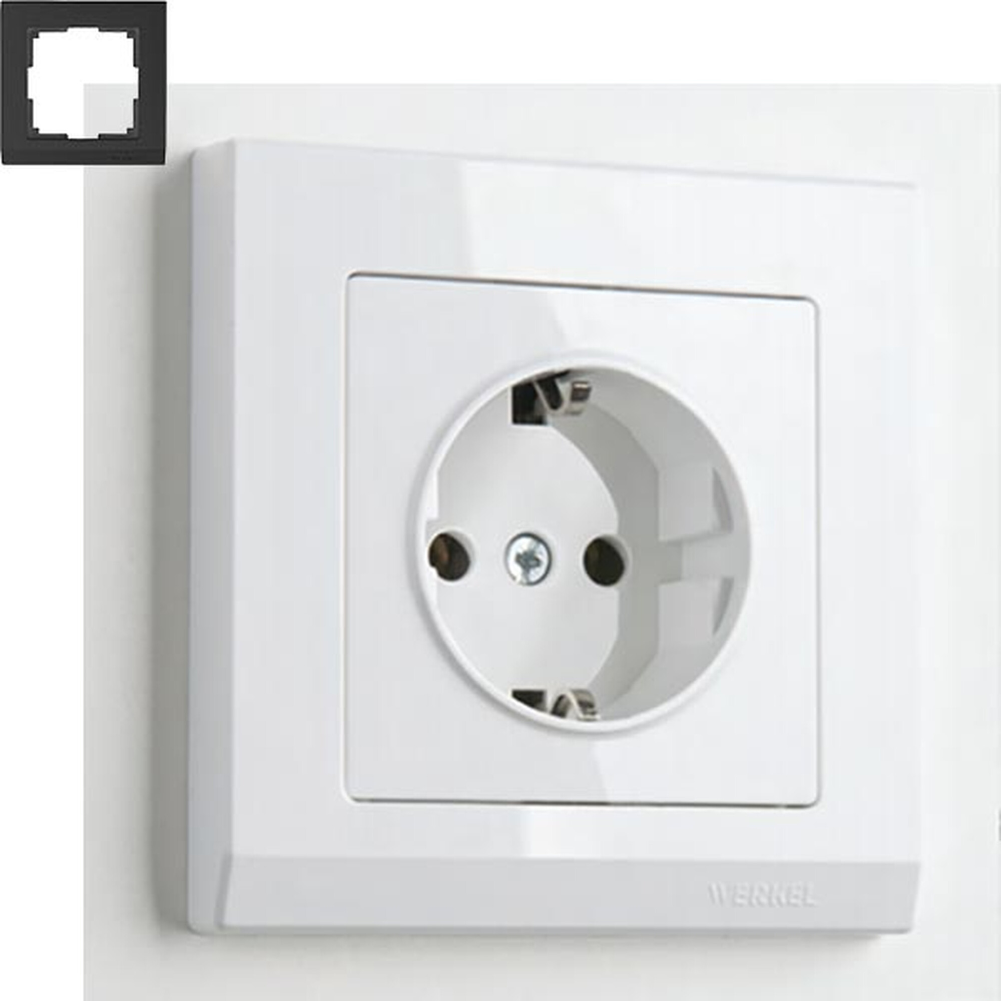 Рамка на 1 пост (белая) / WL04-Frame-01-white (распродажа)