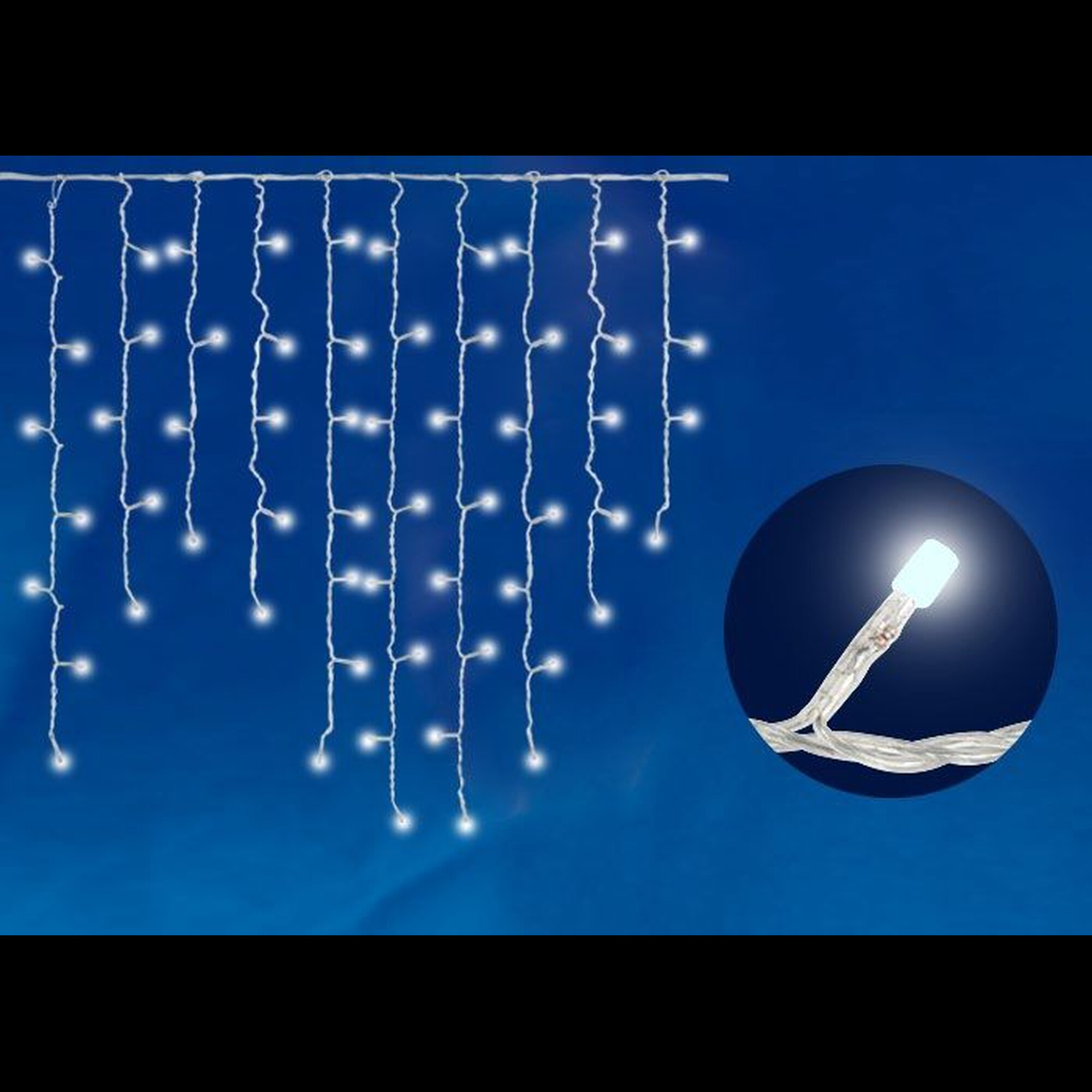 Бахрома светодиодная с эффектом мерцания, 3м. ULD-B3010-200/TWK WARMWHITE IP67 б.п. Uniel