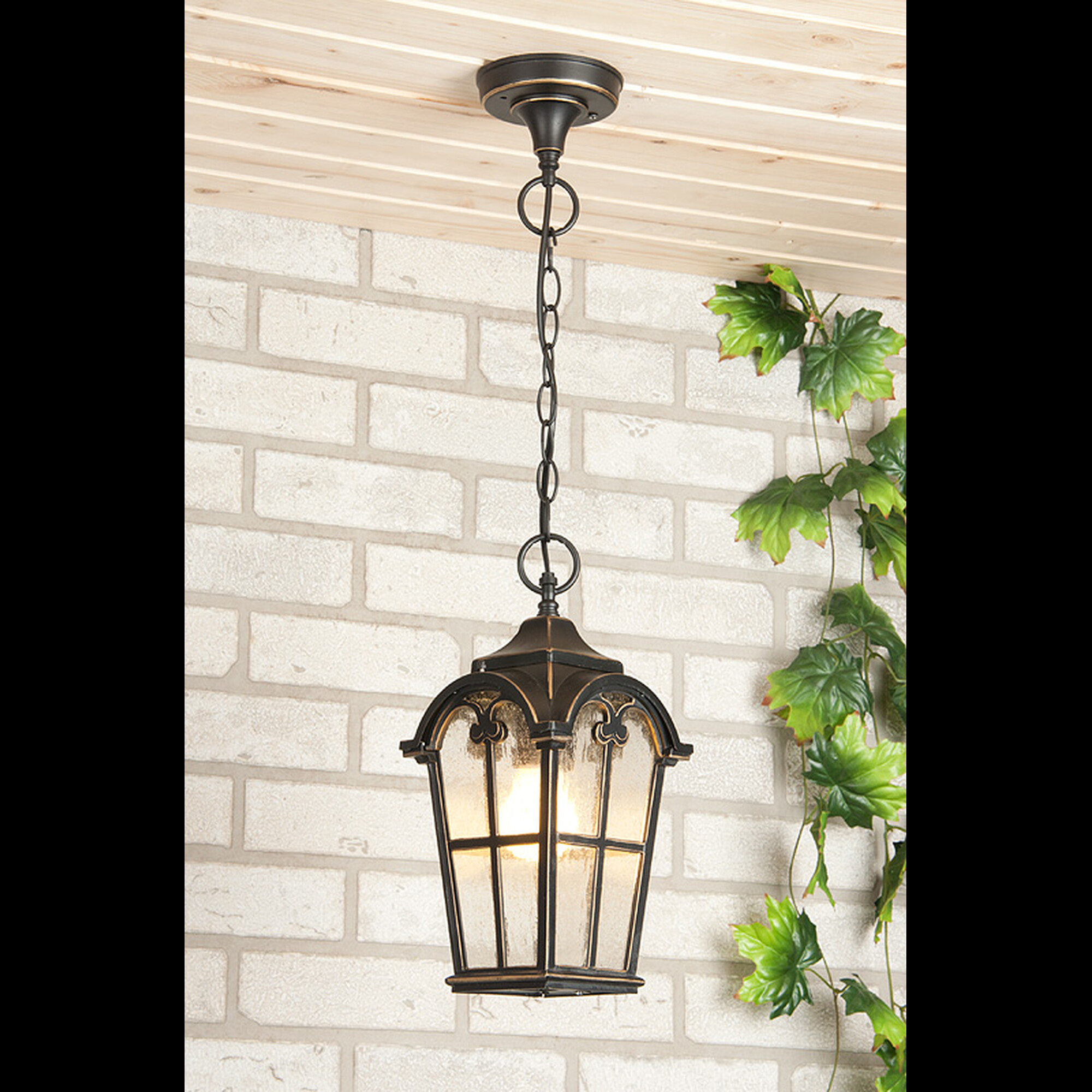 Светильник подвесной декоративный E27 60W Mira H черное золото Elektrostandard