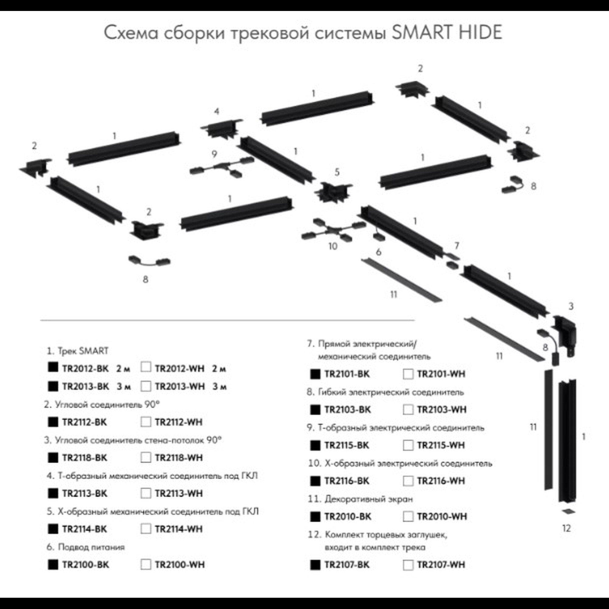 Гибкий коннектор SMART ONE TR2103-BK Denkirs