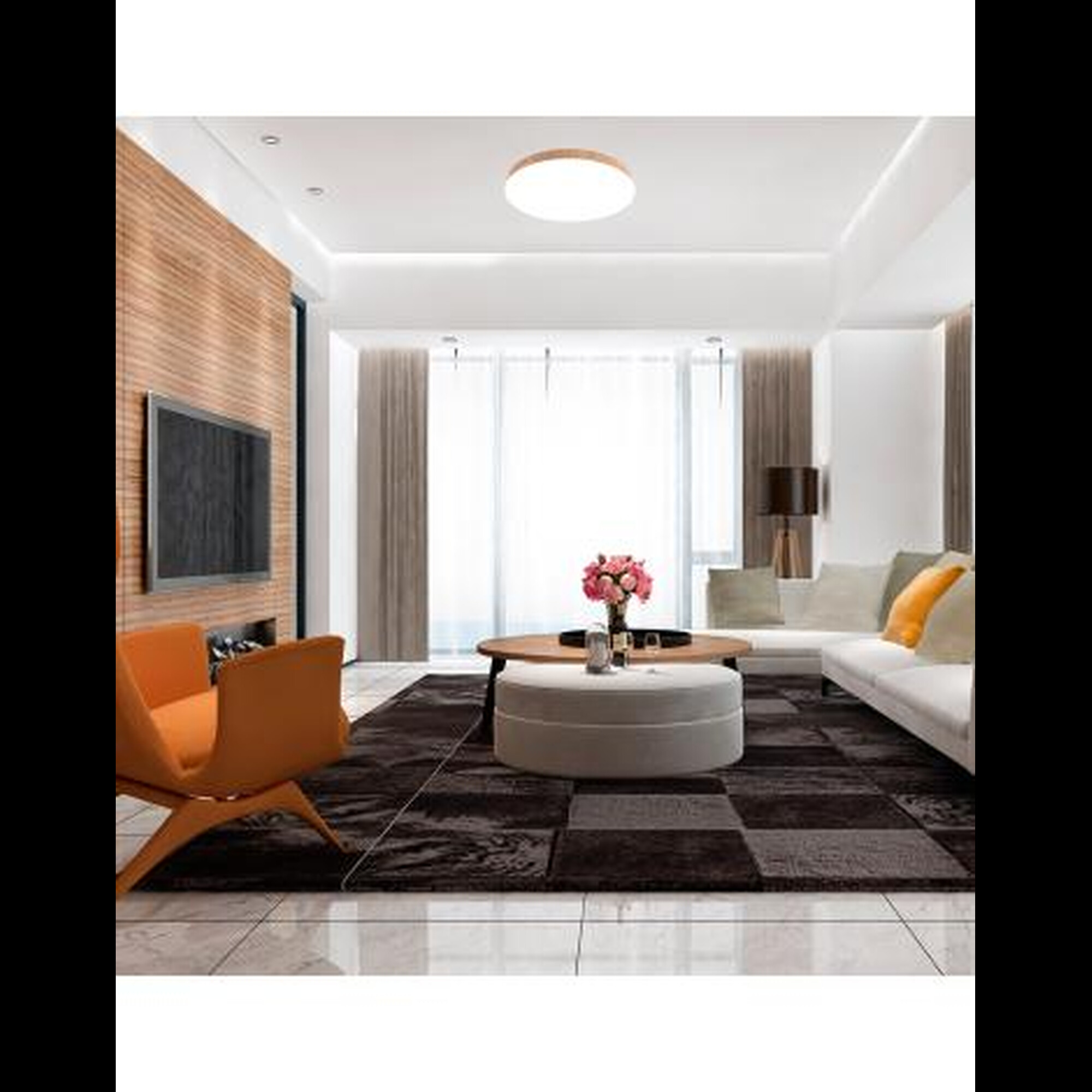 Светильник накладной со светодиодами 48W, 3840Lm, 3000К-4000К-6400K, AL1600 ONE Feron