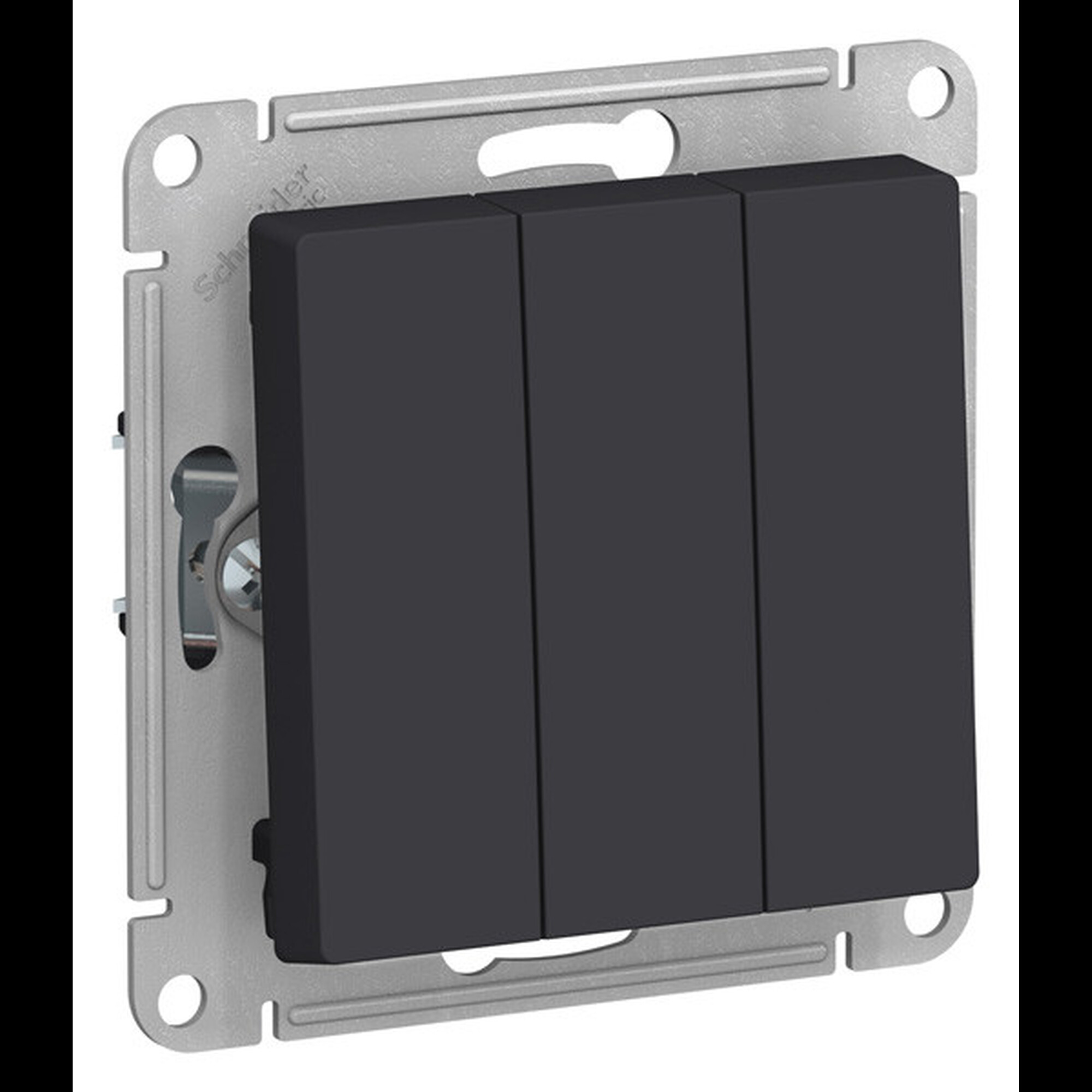 SE ATLASDESIGN 3-клав ВЫКЛ, сх.1+1+1, 10АХ, м-зм, КАРБОН