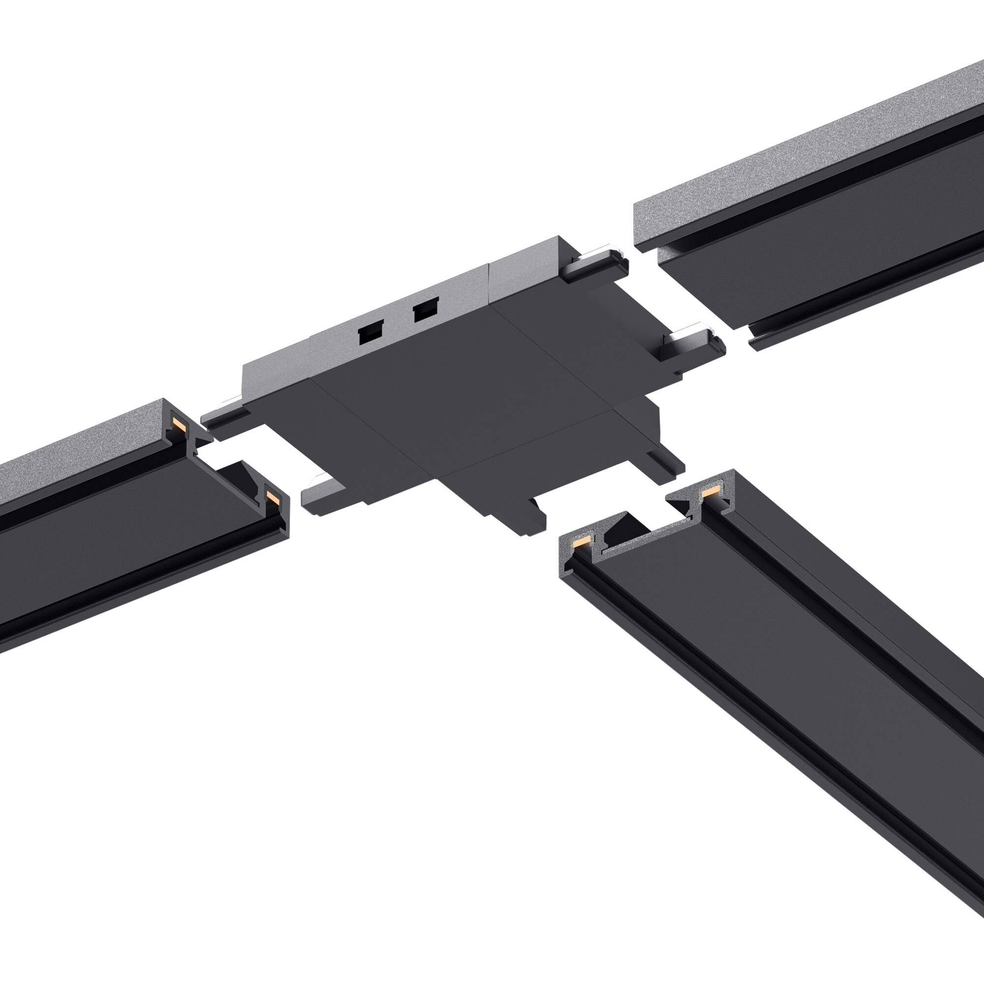 Шинопровод 1фаза накладной Ultra Thin 24/48В для магнитных треков Чёрный 3м SignImpress