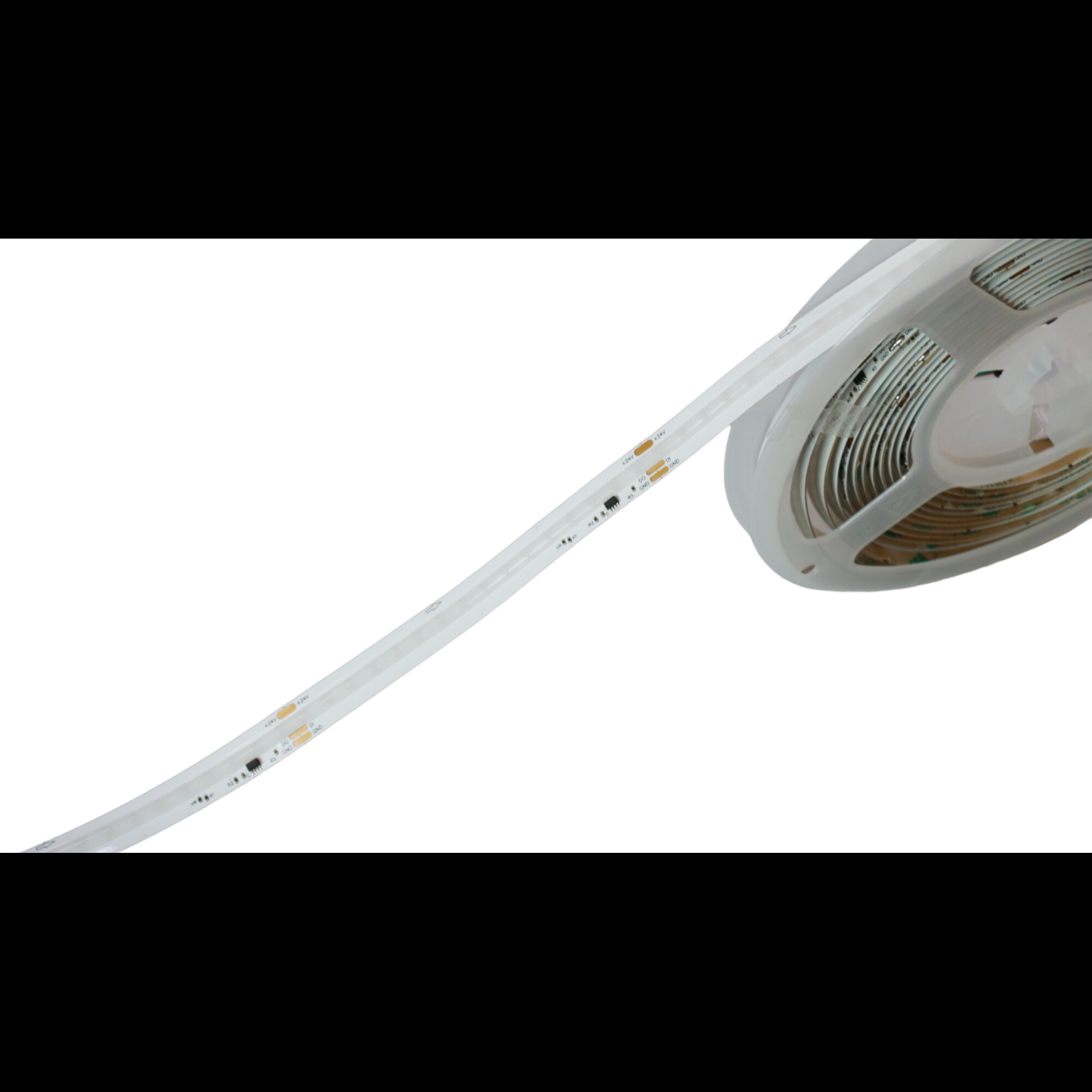 Лента светодиодная ПРО COB, 480 LED/м, 12 Вт/м, 24В, IP20, Цвет: RGB SPI (1м.) SWG 