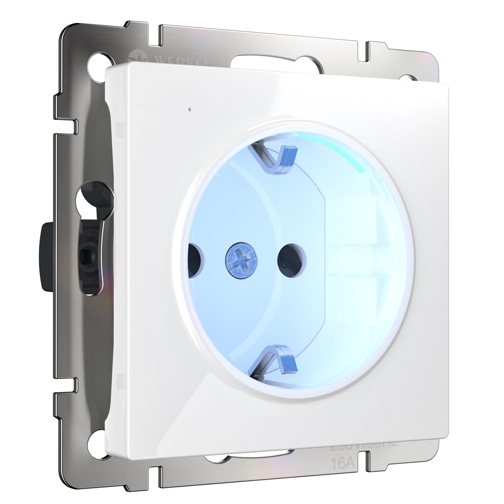 Розетка с подсветкой (белая) / W1171401 (распродажа)