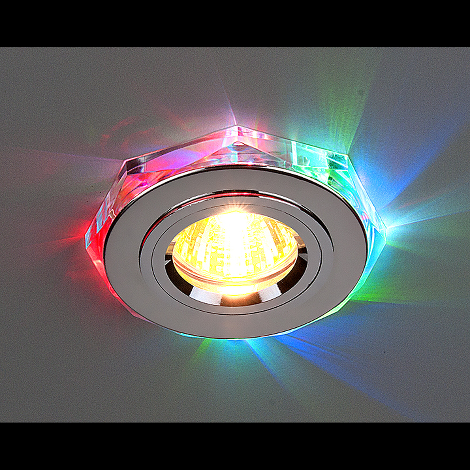Светильник встраиваемый с подсветкой 2020 MR16 хром/мульти Elektrostandard (распродажа)