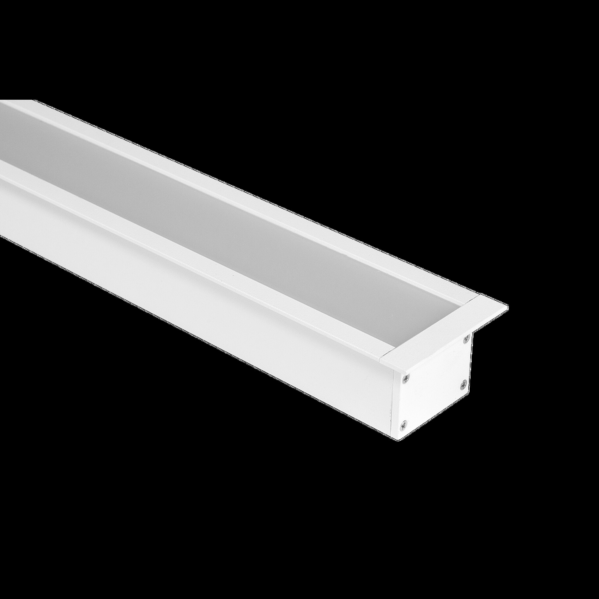 Профиль встраиваемый алюминиевый LE.4932, белый (2.5м) SWG