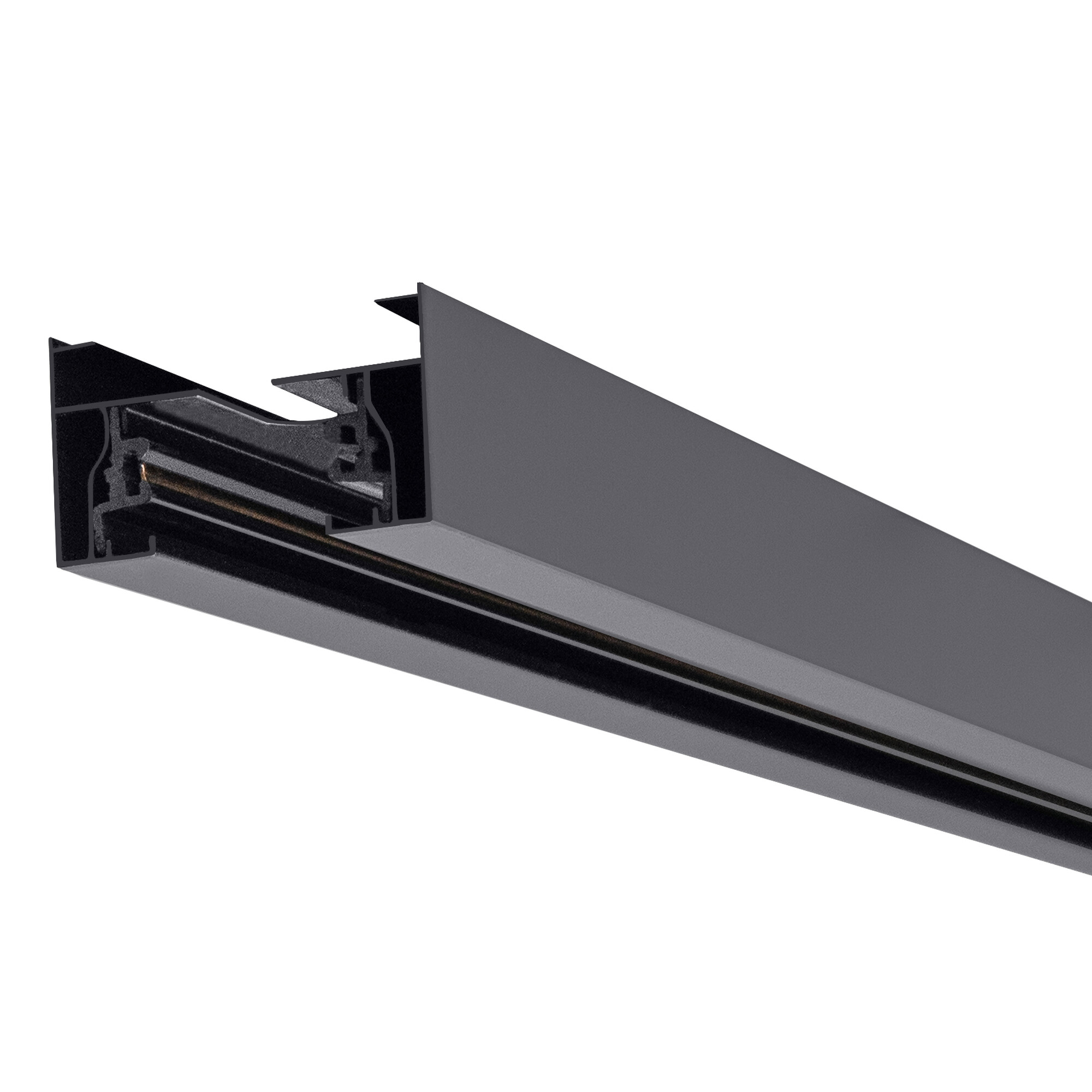 Шинопровод однофазный накладной Standard 220В для трековых светильников Чёрный 2м SignImpress