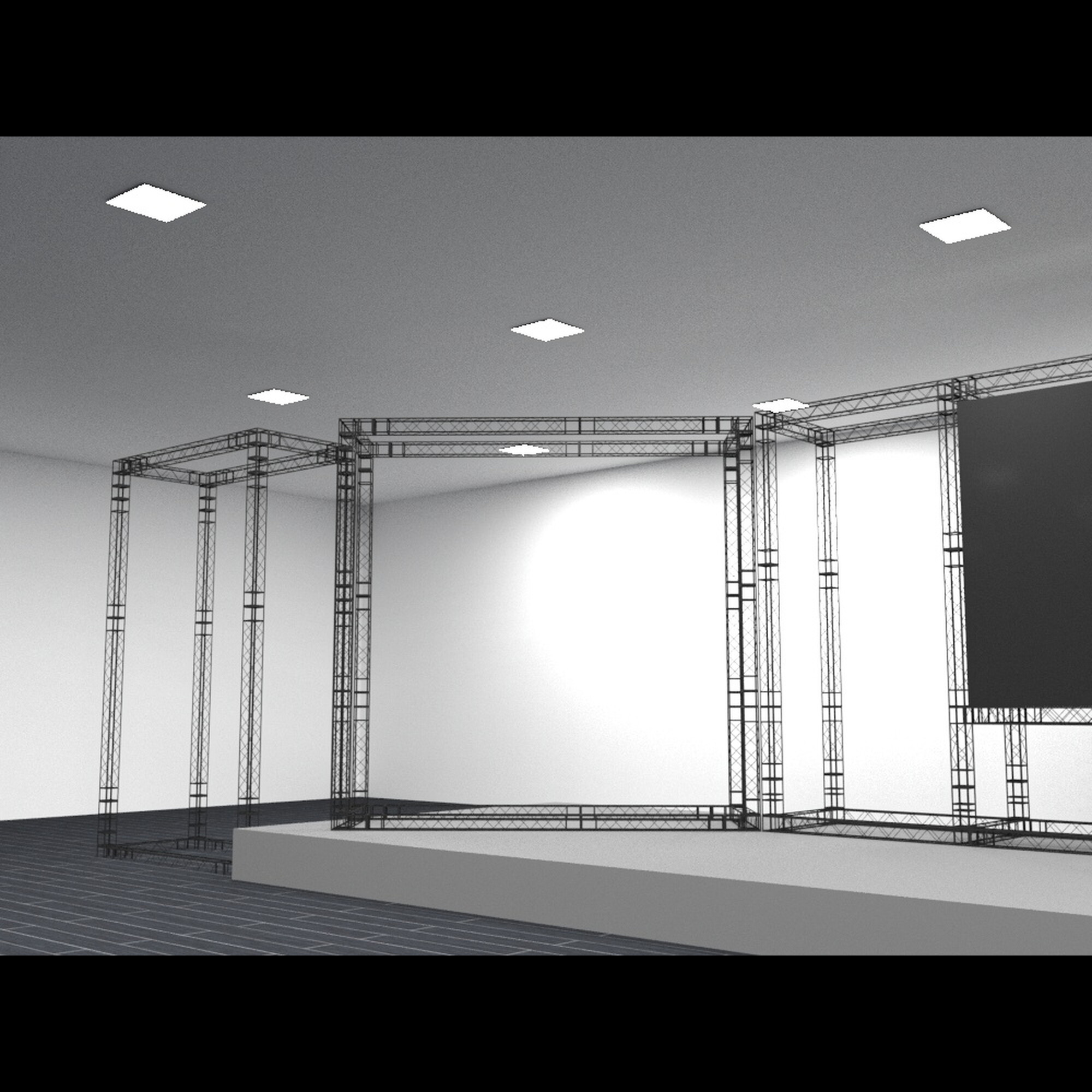 Фермы металл Line 12*12*200cm, черный, SignImpress