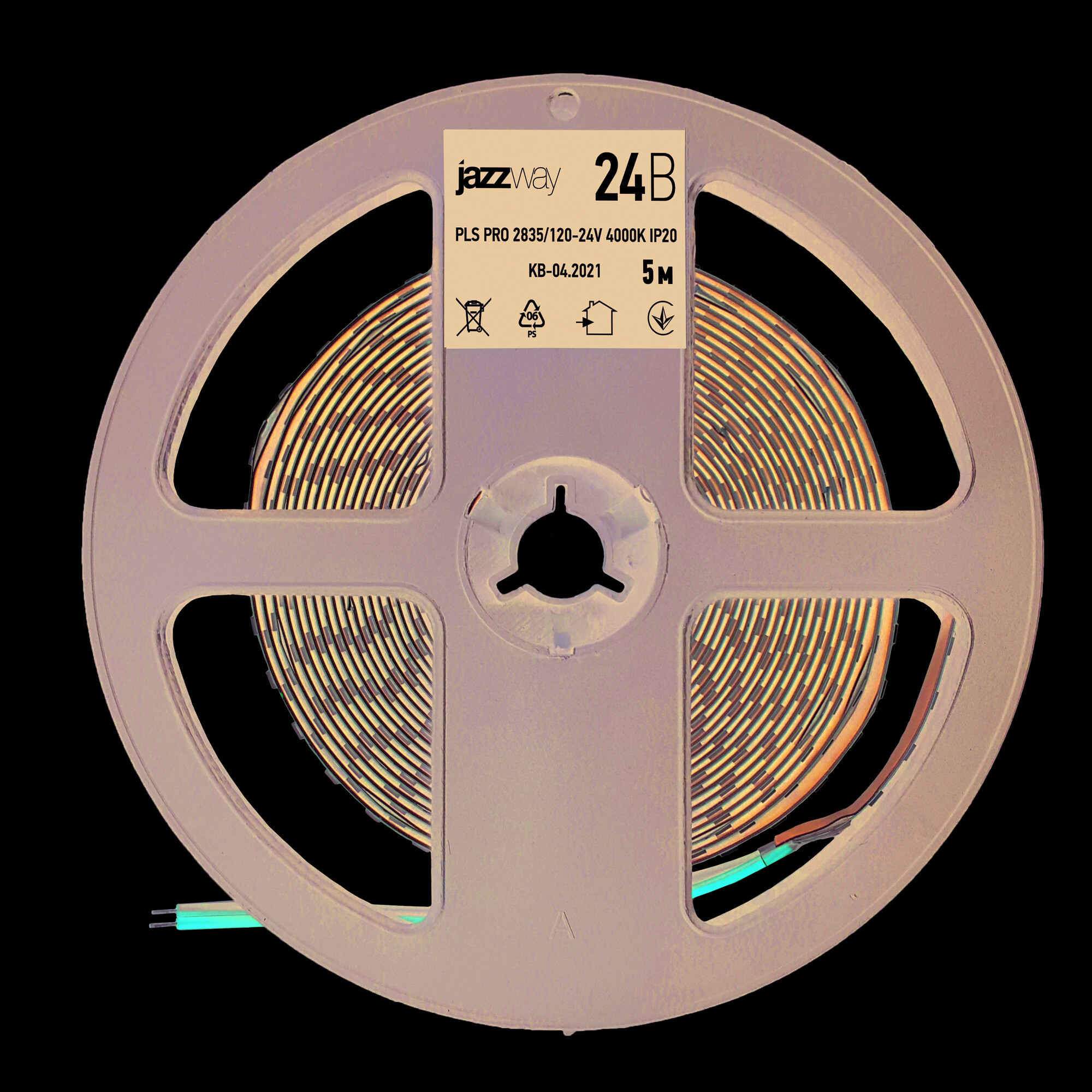 Лента PLS PRO 2835/120-24V - 4000K IP20 5m Jazzway