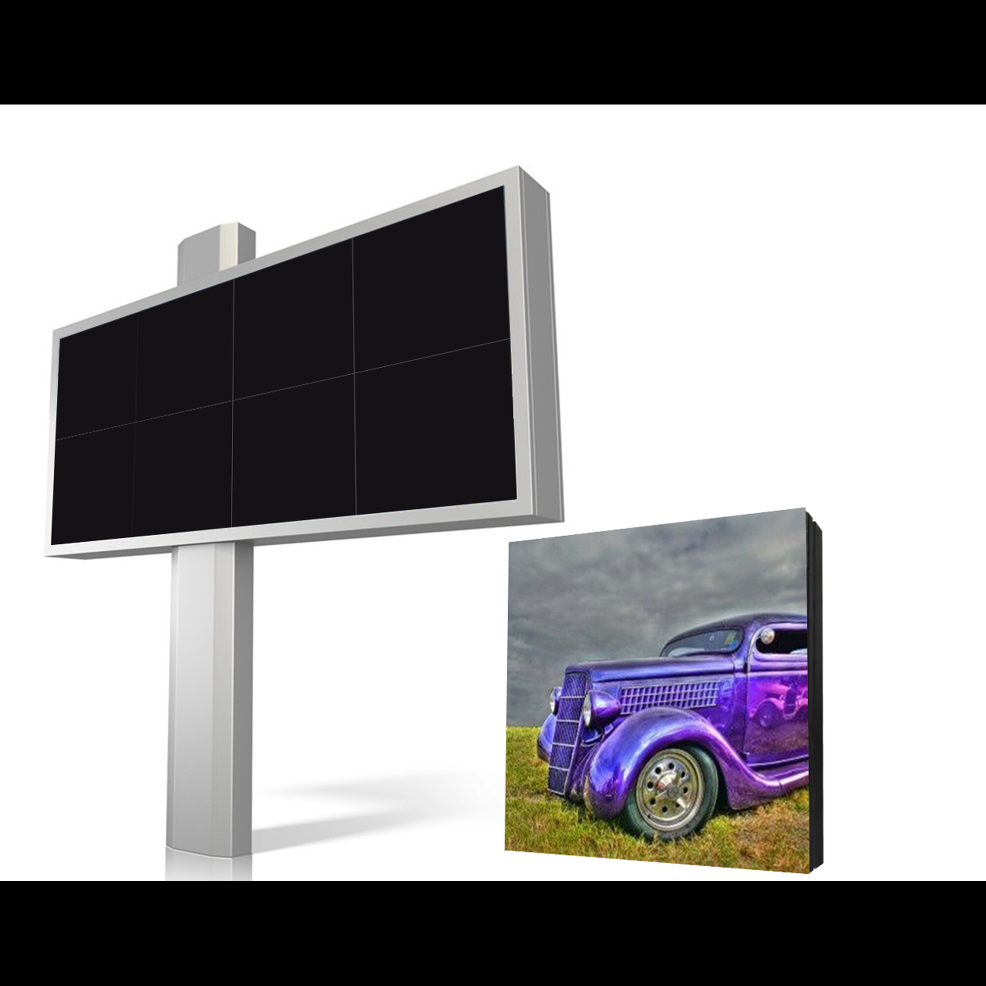 Светодиодный экран уличный Р5 3840*1920мм 8 кабинетов (960*960) SignImpress