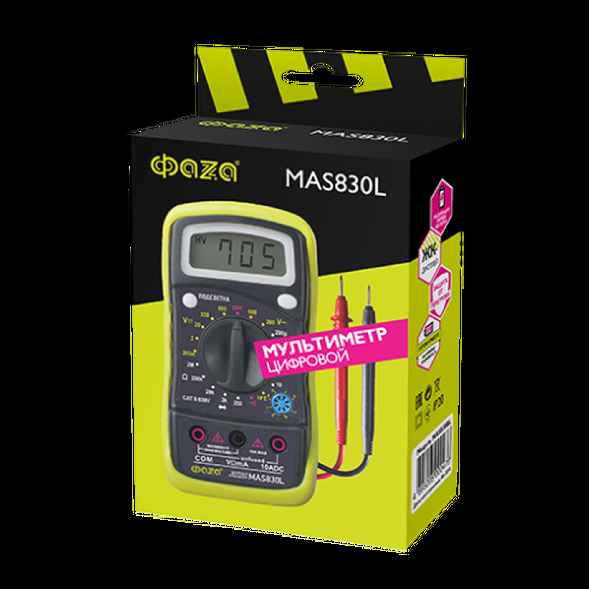 Мультиметр ФАZА цифровой MAS830L