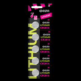 Батарейка литиевая таблеточная CR2016 ФАZА BL-5 - 1шт.
