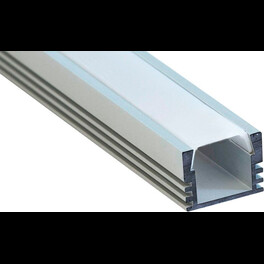Профиль накладной высокий с заглушка CAB261, серебро, 2м ( в комплекте 2 заглушки, 4 крепежа) Feron