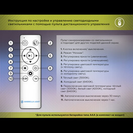 Потолочный светильник черный/светлое дерево IP20 60W D490*80 (ПДУ ИК) Ambrella light