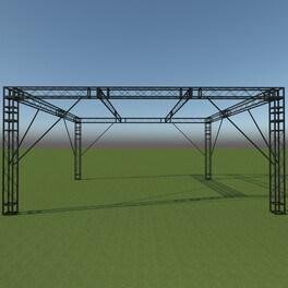 Фермы металл Line 12*12*150cm, черный, SignImpress