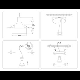 Встраиваемый точечный светильник MR16 TN3305 WH/FR белый/белый матовый Ambrella light
