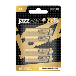 Батарейка щелочная LR 6 JAZZway PREMIUM Alkaline BL-4 - 1шт.