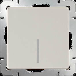 Выключатель одноклавишный с подсветкой (слоновая кость) / WL03-SW-1G-LED-ivory (распродажа)