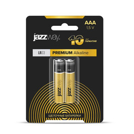 Батарейка алкалиновая LR03 JAZZway PREMIUM Alkaline BL-2 - 1шт.