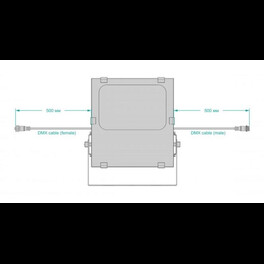 Прожектор светодиодный заливного света FF 220В 100Вт RGB DMX 120° кабель 0,5м SignImpress