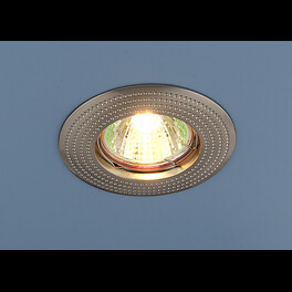 Светильник встраиваемый 601 MR16 перфорация сатин никель Elektrostandard (распродажа)