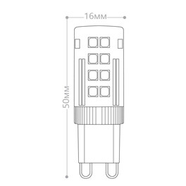 Лампа светодиодная LB-432 (5W) 230V G9 4000K JCD9 Feron