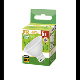 Лампа светодиодная PLED- ECO-JCDR 5W 3000K 400Lm GU5.3 230V/50Hz  Jazzway
