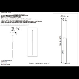 Подвесной светильник CLT 035C700 BL Crystal Lux