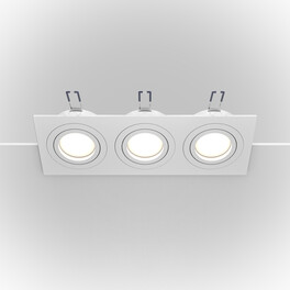 Светильник встраиваемый поворотный Atom DL024-2-03W тройной белый Maytoni