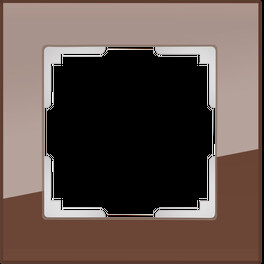 Рамка на 1 пост (мокко, стекло) / WL01-Frame-01 (распродажа)