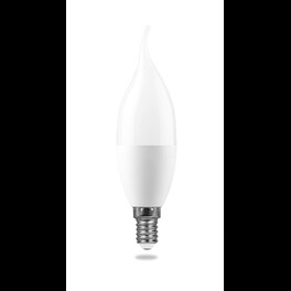 Лампа светодиодная LB-97 (7W) 230V E14 4000K свеча на ветру Feron