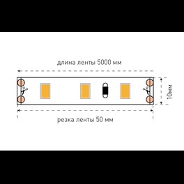 Лента светодиодная стандарт SMD5630 60LED/м 12Вт/м 12В IP20 Цвет:Теплый белый (1метр) SWG (распродажа) 