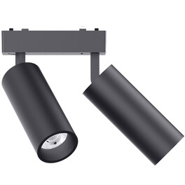 Светильник трековый 1ф магнит дим Smart-2 двойной Bridgelux 24В 18Вт 3000-6000К Чёрный 3гSignImpress