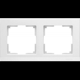 Рамка на 2 поста (белая) / W0021801 (распродажа)