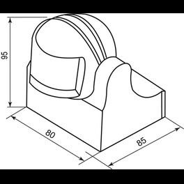 Датчик движения и освещенности 1100W 12m 180° белый Feron