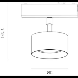 Светильник трековый SLIM, 48В 10W черный 2700-6000К SL-SLIM-FTSBL-10-CCT SWG