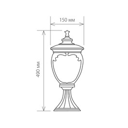Светильник на постамент E27 60W Andromeda S черное золото Elektrostandard