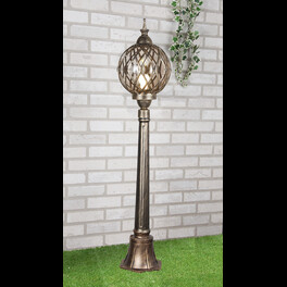 Светильник столбовой декоративный Е27 60W IP44 Sirius F черное золото Elektrostandard